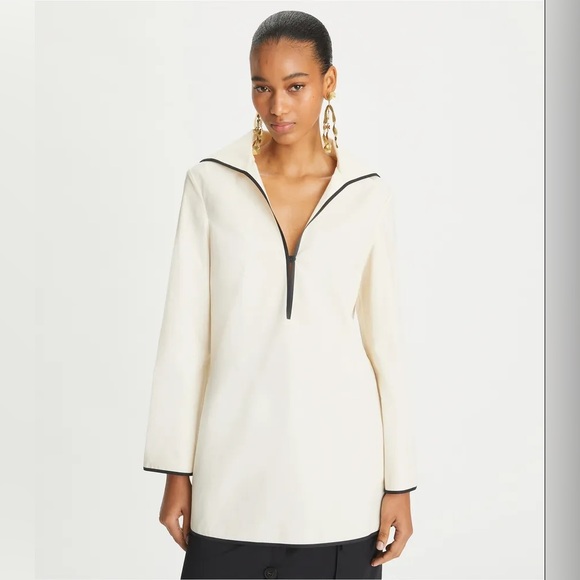 Tory Burch Tops - NWT $428 Tory Burch Long-sleeve Cotton Tunic In French Cream